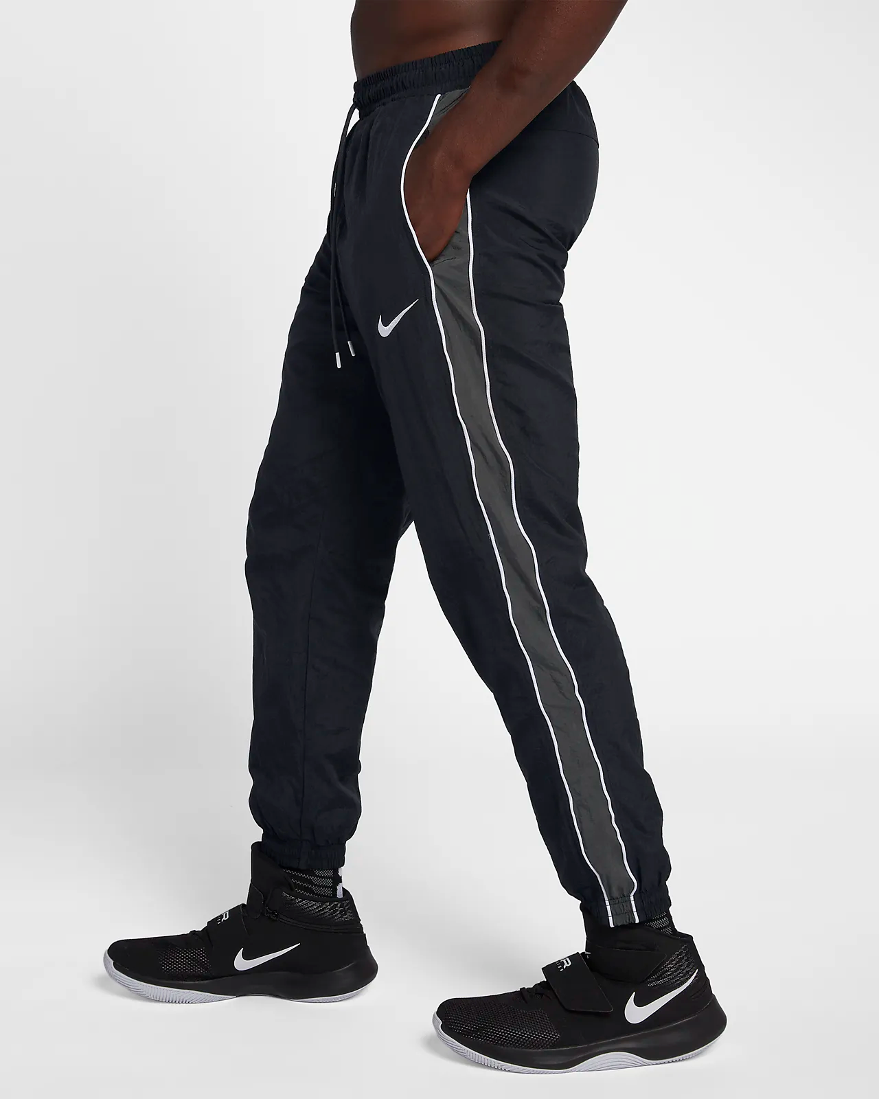 Men's woven tracksuit basketball top pants